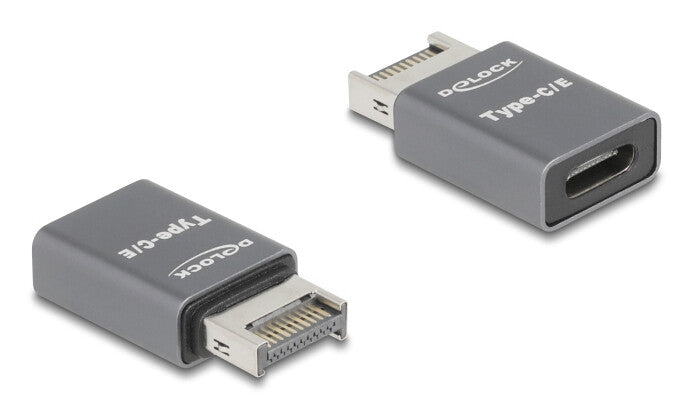 DeLOCK 67234 kabel kønsskifter USB Type-E USB Type-C Grå