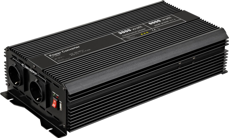 Goobay 58892 strømadapter og vekselret Universel 3000 W Sort