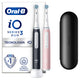 Oral-B iO3 Duo Voksen Vibrerende tandbørste Sort, Rose, Hvid