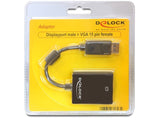 DeLOCK 61848 videokabel adapter 0,125 m VGA (D-Sub) DisplayPort Sort