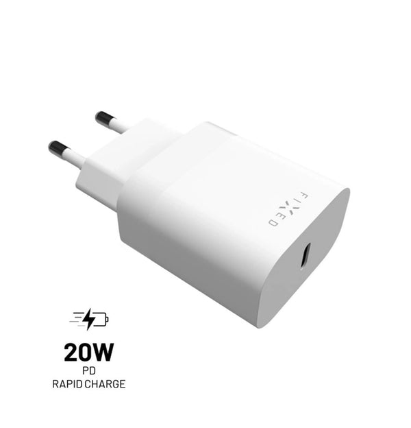 FIXED FIXC20N-C-WH oplader til mobil enhed Universel Hvid Vekselstrøm Hurtig opladning Indendørs