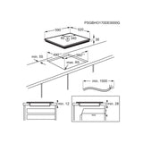 Electrolux EHF6343FOK Sort Indbygget 60 cm Keramisk 4 zone(s)