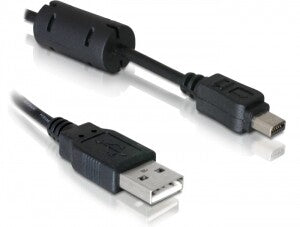 DeLOCK Cable camera Olympus 12-Pin USB 1m USB-kabel USB A Sort