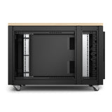 APC AR4012A stativ 12U Fritstående reol Sort, Ahorn farve