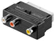 Goobay 50122 SCARt kabel SCART (21-pin) 3 x RCA Sort