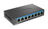 D-Link DMS-108 Ikke administreret L2 2.5G Ethernet (100/1000/2500) Sort