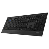 Rapoo 9500M tastatur Mus inkluderet RF trådløst QWERTZ Tysk Sort