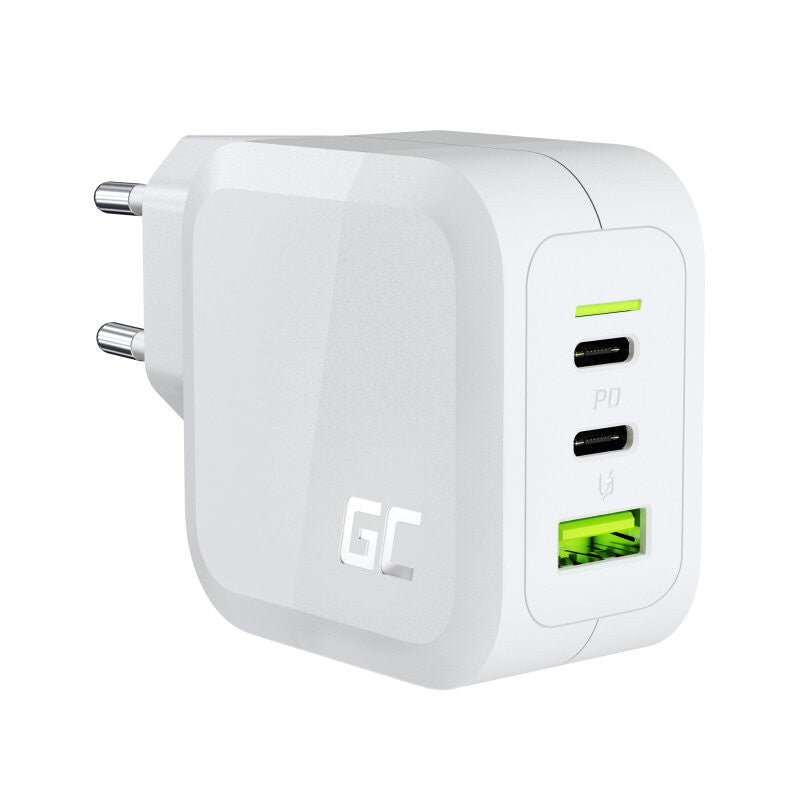 Green Cell CHARGC08W oplader til mobil enhed Hovedtelefoner, Netbook, Smartphone, Tablet Hvid Vekselstrøm Hurtig opladning Indendørs