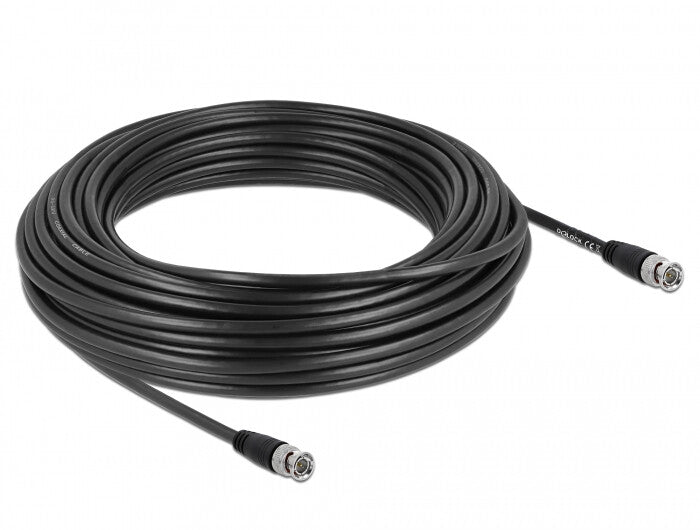 DeLOCK 80087 koaxial kabel 20 m BNC Sort