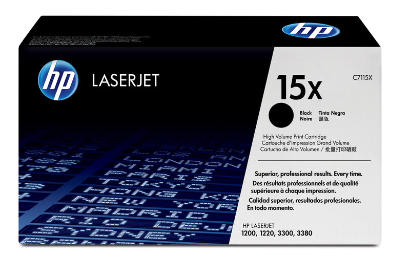 HP Original 15X-LaserJet-tonerpatron med høj kapacitet, sort
