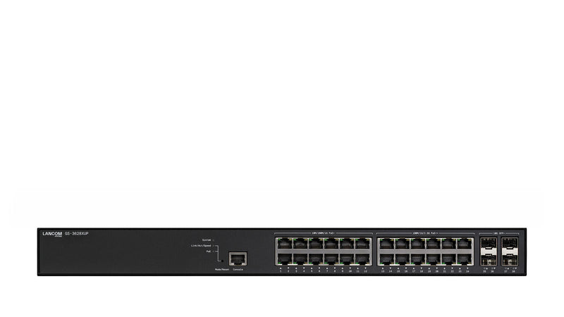 LANCOM GS-3628XUP L3 2.5G Ethernet (100/1000/2500) Strøm over Ethernet (PoE) 1U Sort