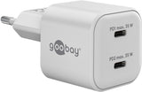 Goobay 75334 oplader til mobil enhed Universel Hvid Vekselstrøm Hurtig opladning Indendørs