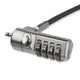 StarTech.com LTLOCK4D kabellås Sort, Sølv 2 m