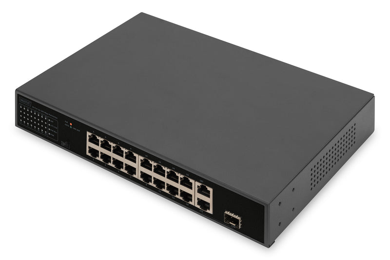 Digitus DN-95355 netværksswitch Ikke administreret Gigabit Ethernet (10/100/1000) Strøm over Ethernet (PoE) 1U Sort