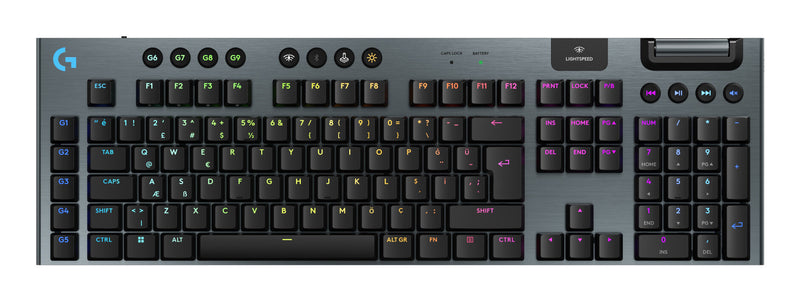 Logitech G G915 X Lightspeed tastatur Spil USB + RF Wireless + Bluetooth QWERTY US International Sort