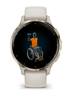 Garmin Venu 3S 3,05 cm (1.2") AMOLED 41 mm Digital 390 x 390 pixel Berøringsskærm Guld, Elfenben Wi-Fi GPS (satellit)