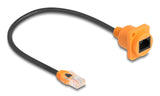DeLOCK 90804 netværkskabel Sort, Orange 0,3 m Cat5e U/UTP (UTP)