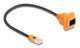 DeLOCK 90804 netværkskabel Sort, Orange 0,3 m Cat5e U/UTP (UTP)