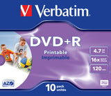 Verbatim 43508 tom DVD 4,7 GB DVD+R 10 stk