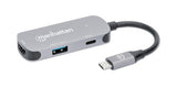 Manhattan 130707 dockingstation Ledningsført USB 3.2 Gen 1 (3.1 Gen 1) Type-C Aluminium