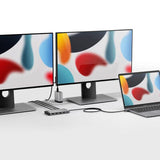 ALOGIC DUCDDV3V2 dockingstation Ledningsført USB 3.2 Gen 1 (3.1 Gen 1) Type-A + Type-C Grå