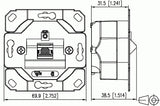 METZ CONNECT 130C381200-I stikkontakt RJ-45 Metallic