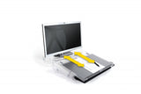 BakkerElkhuizen FlexDesk 640 dokumentholder Plast, Gummi, Stål Lys grå, Transparent
