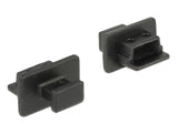 DeLOCK 64011 dækning af sokkel USB Mini-B Sort 10 stk