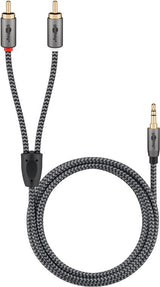 Goobay 65290 lydkabel 5 m 3.5mm 2 x RCA Sort, Sølv