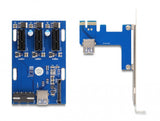 DeLOCK 41442 interface-kort/adapter Intern PCIe, SATA, USB 3.2 Gen 1 (3.1 Gen 1)