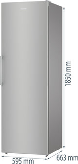 Gorenje Fritstående fryseskab med stor kapacitet til daglig opbevaring. Multiflow 360° sikrer jævn køling, mens NoFrost eliminerer behovet for afrimning. Fast Freeze nedfryser hurtigt nyindsatte madvarer og hjælper med at bevare kvaliteten.