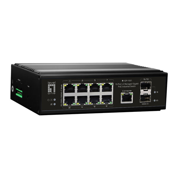 LevelOne IGP-1061 netværksswitch Administreret L2 Gigabit Ethernet (10/100/1000) Strøm over Ethernet (PoE) Sort