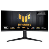 ASUS TUF Gaming VG34VQEL1A computerskærm 86,4 cm (34") 3440 x 1440 pixel UltraWide Quad HD LED Sort
