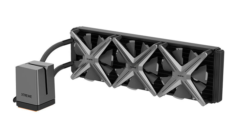 ALSEYE X360 Processor Alt-i-en væskekøler 12 cm Sort, Grå 1 stk