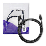 Qoltec 52350 USB-kabel USB 3.2 Gen 1 (3.1 Gen 1) 1,4 m USB C 5 Gbit/sek. Sort