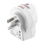 Hama EU to US strømstik adapter Type B Type C (Europlug)+Type F Hvid