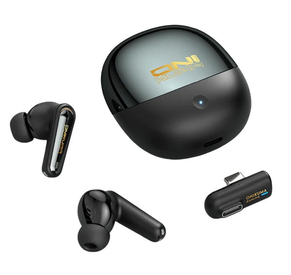 Onikuma TX610 Hovedtelefoner True Wireless Stereo (TWS) I ørerne Spil USB Type-C Bluetooth Sort