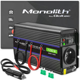 Qoltec Monolith strømadapter og vekselret Auto/indendørs 600 W Sort
