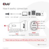 CLUB3D CAC-1921 oplader til mobil enhed Laptop Sort Cigartænder Automatisk