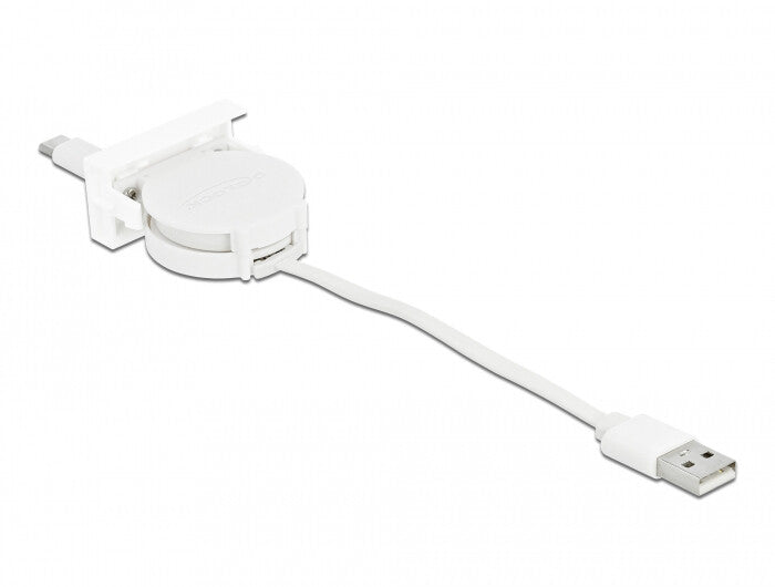 DeLOCK 81318 USB-kabel USB 2.0 0,62 m USB A USB C 0,48 Gbit/sek. Hvid