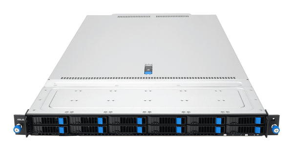 ASUS RS700A-E13-RS12U LGA 6096P Stativ (1U) Sort, Sølv