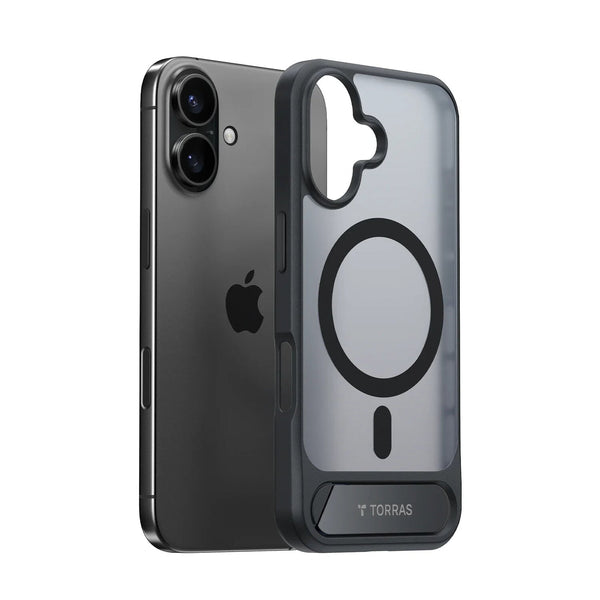 Torras Ostand mobiltelefon etui 15,5 cm (6.1") Cover Sort