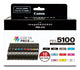 Canon PFI-5100 Multipack blækpatron 10 stk Original Standard udbytte Blå, Mat sort, Sort