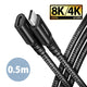 Axagon BUCM32-CF05AB USB-kabel USB 3.2 Gen 2x2 0,5 m USB C 20 Gbit/sek. 240 W Sort
