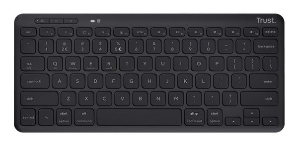 Trust Lyra tastatur Kontor USB + RF Wireless + Bluetooth Tysk Sort