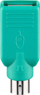 Goobay 68919 kabel kønsskifter USB Type-A PS/2 Grøn