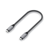 Satechi ST-U4C25M USB-kabel USB4 Gen 3x2 0,25 m USB C 40 Gbit/sek. Sort, Grå