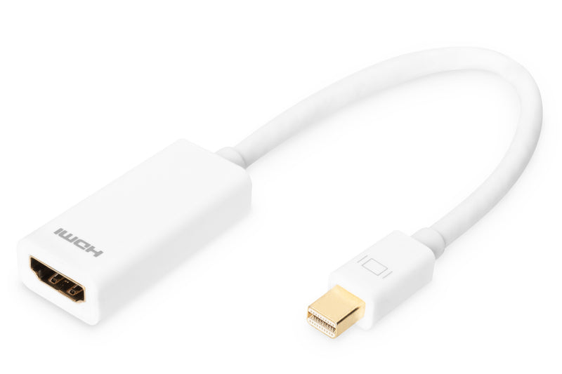 Digitus DB-340404-001-W videokabel adapter 0,15 m Mini DisplayPort HDMI Type A (Standard) Hvid