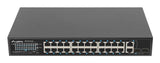 Lanberg RSFE-24P-2C-250 netværksswitch Ikke administreret Gigabit Ethernet (10/100/1000) Strøm over Ethernet (PoE) 1U Sort