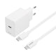 Deltaco USBC-AC146 oplader til mobil enhed Universel Hvid DC Hurtig opladning Indendørs